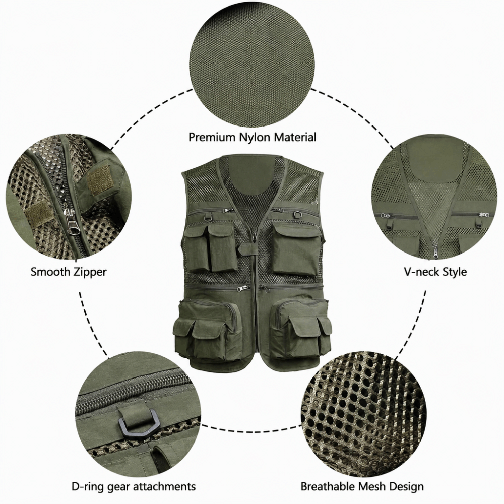 16 Cepli Dayanıklı Balıkçı Yel - Fishing Vest incelemesi ve fiyatı